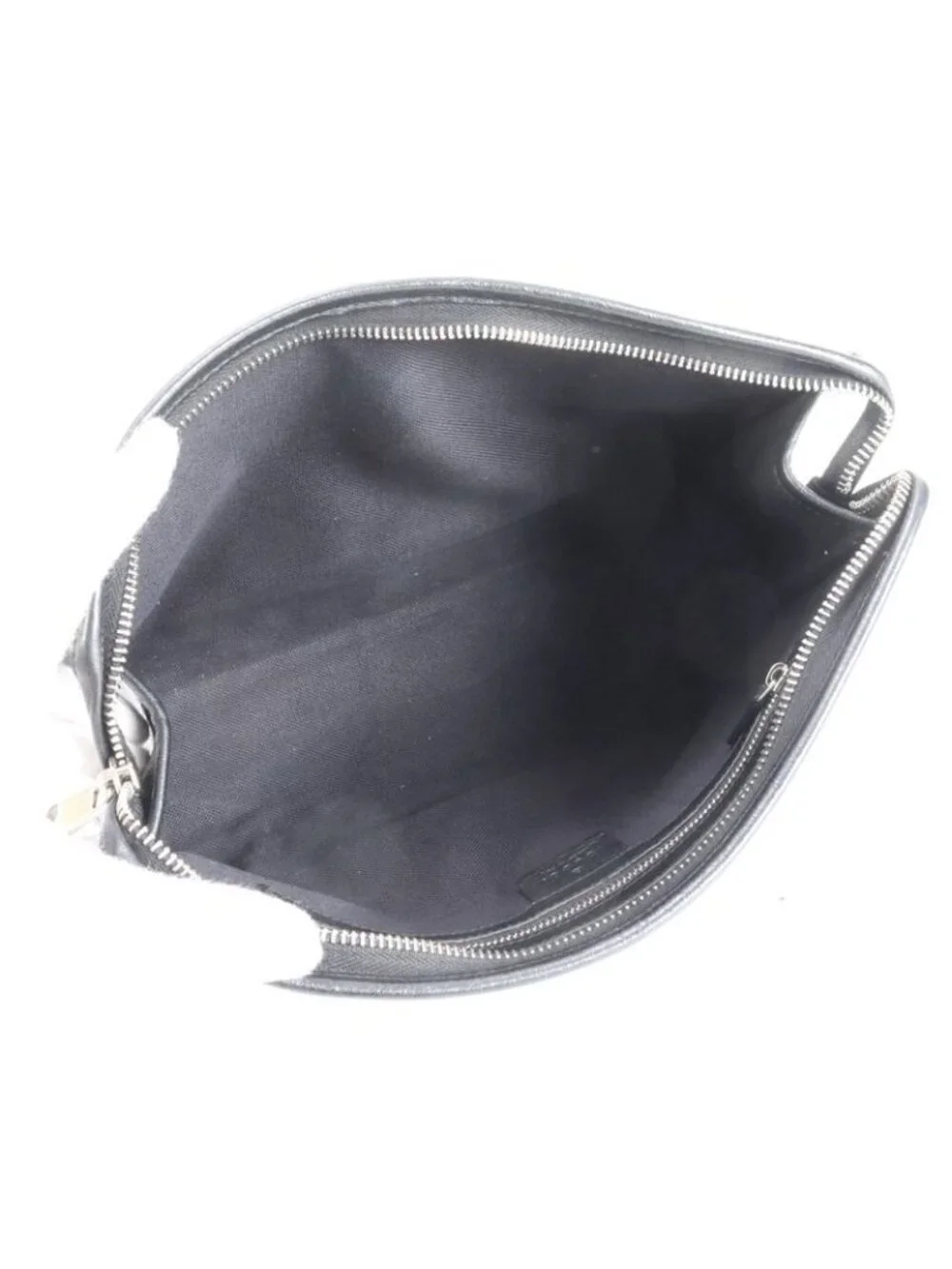 ★SOLD★ Gucci Interlocking Leather Clutch Pouch Black Ewe - Picture 6 of 8